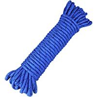 G2PLUS Cuerda 20 m x 8 mm – Cuerda de Polipropileno-Negro Cuerda de Amarre-Cuerda de Nailon Multifuncional Carga de…